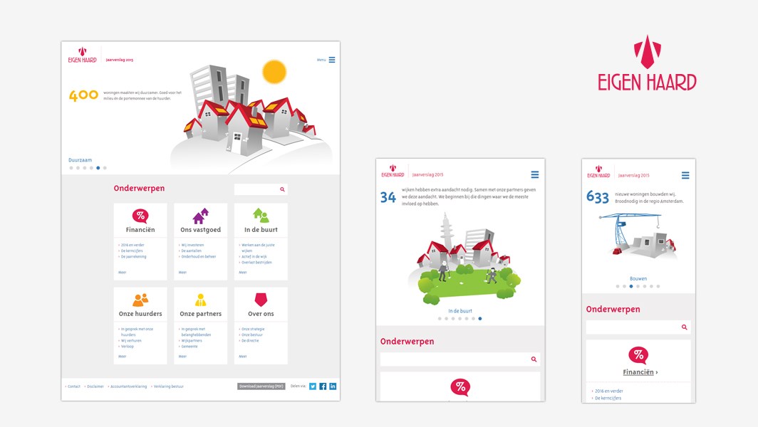Online jaarverslag woningcorporatie Eigen Haard